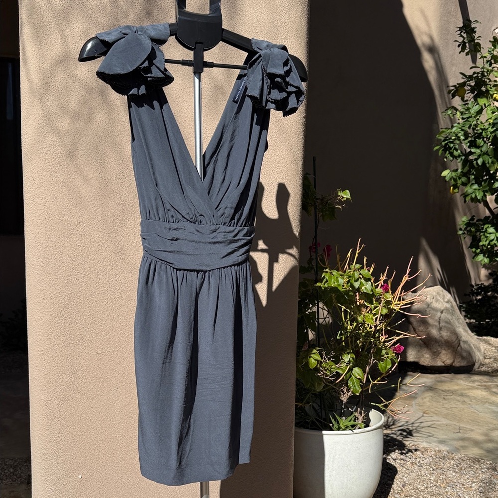 French Connection Charcoal Backless Dress